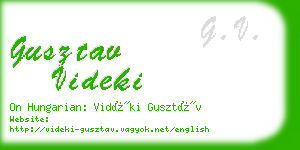 gusztav videki business card